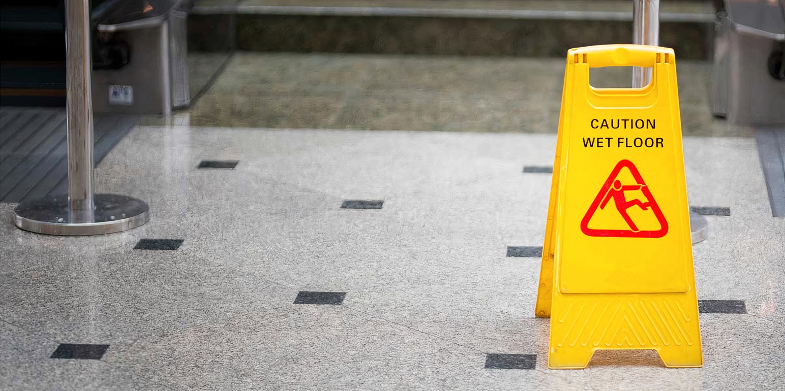 wet floor banner